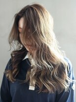 レイヤーカットオリーブカラーウルフレイヤーロング_ba516881