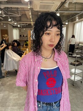 キオク(KIOKU) ニュアンスパーマ 黒髪 カジュアル【騎射場/荒田】