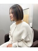 ＊ミニボブ アンブレラカラー 前髪なし 三宮美容室 上田一眞