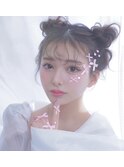 高めお団子ツイン