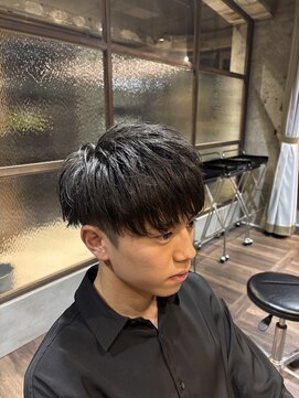 メンズココ 日本橋店(MENS COCO) お客様スタイルブルーブラック束感マッシュ