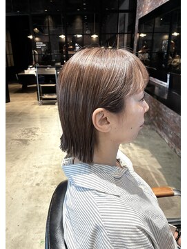 オーガニック アトリエ 大宮(organic+atelier) 小顔似合わせカットオリーブベージュ透明感カラーくびれレイヤー