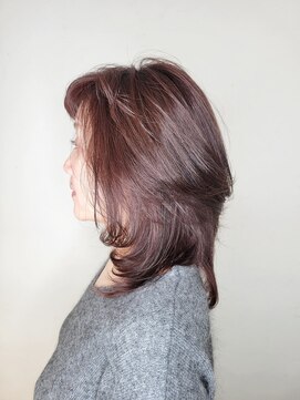 松本平太郎美容室 国立店 40代50代60代×ミディアムレイヤー×イノアカラー