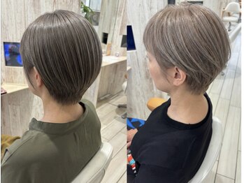 ノイ(noi)の写真/大人女性のためのグレイカラー！艶感のある上品な仕上がりに♪気になる白髪もしっかりカバーします☆