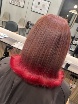 MONO hair salon【4/1NEWOPEN(予定)】 裾カラーレッド