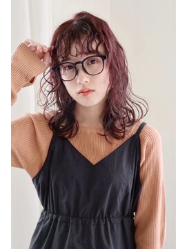 ヘアーメイク ライズ 西田辺店(Hair make rise;) 大人可愛い20代30代40代ロングチェリーブラウン