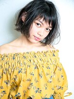 ヘアメイク フレンシア(hair make flencia) 前下がりボブ×ショートバング