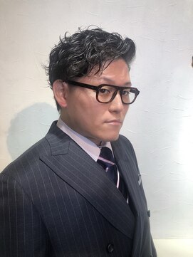 アンク クロス 池袋北口店(ANKHCROSS) 《アンククロス 柴田》アップバングメンズパーマ、ツーブロ