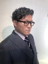 アンク クロス 池袋北口店(ANKHCROSS) 《アンククロス 柴田》アップバングメンズパーマ、ツーブロ