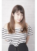 グレージュカラー/シルキーベージュ/斜めバング/秋葉原