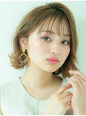 大人可愛いシースルーバング