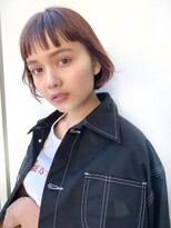 シー バイ ロンド 新宿(Sea by Lond)&nbsp;大人かわいいオン眉ミニボブヘアー♪ピンクココアブラウン