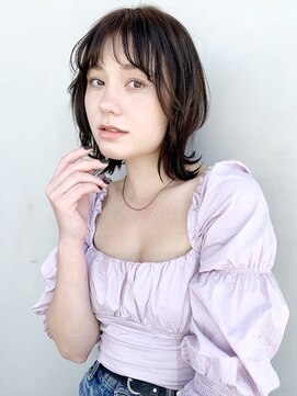 アイティー バイ アルバム 中野店(IT by ALBUM) ワンカールボブ_ハイライトカラーセミウェットウェーブ_77559