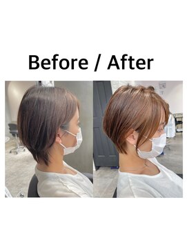 リーオオサカ(Lee Osaka) 【Lee大阪店】絶壁解消☆耳かけショートボブ/新出奈津樹