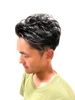 銀座マツナガ 浅草店 20代30代無造作ジェントルパーマツーブロック刈り上げ