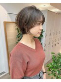 ショートボブ/インナーカラー/ハイライト/パーマ