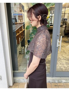 マメ(mame) hair arrange/お呼ばれヘア/ショートボブ/ワイヤー