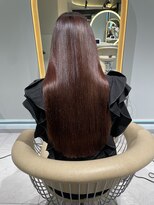 ロンドメリア 天神大名店(Lond Melia)&nbsp;★斜めバングミディアムヘアグレージュカラーシルキーベージュ★