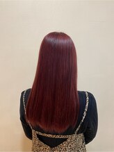セム(sem) ブリーチ無しダブルカラーのチェリーレッド