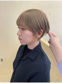 【snuw mina】ハイトーン/ショートカット/ミルクティーベージュ