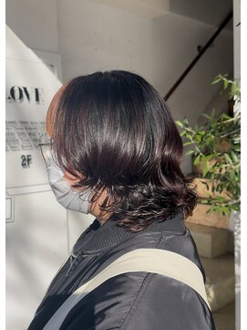 シアン 矢場町店(CYAN.) 前回かけたパーマを活かしてボブレイヤーカット