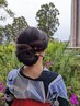 早朝8時から【ヘアセット＋訪問着/留袖着付け】髪飾りレンタル無料