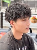マッシュスパイラルパーマツイストスパイラル波巻きメンズ