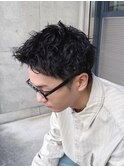 スパイキーショートツイストスパイラルパーマメンズ八王子