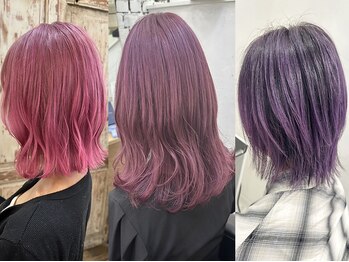 ヘアーバイフォーク 琴似店(Hair by VORK)の写真/《琴似/札幌》アニメのようなカラーや推しの色,透明感カラーも圧倒的な再現力【ハイライト/ケアブリーチ】
