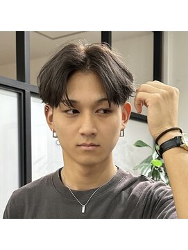 アッシュグレージュ/メンズウルフ/マッシュウルフ/博多