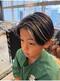 小学生の男の子にハイライト【立川ハイライト】【立川メンズ】