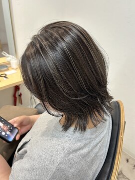 トト 船橋店(toto.) ◇ココアベージュ小顔オリーブグレークラゲヘアーショート[船橋]