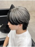 センターパート×インナーカラー