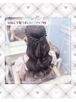新宿コットン(cotton hair)&nbsp;ねじり髪リボンハーフアップ