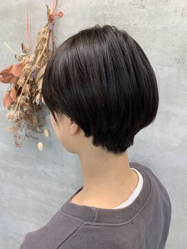 O 髪質改善まるみシルエット大人ショート黒髪暗髪ツヤ感ナチュラル