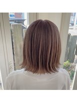 ヘアビータ 松前店(HAIR vita)&nbsp;【vita/ren】外ハネボブ×ピンクベージュ