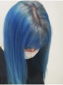 水色カラーホワイトブルーホワイトアッシュシャドールーツカラー