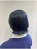 【roubu.】韓国風 ブルーブラックボブ
