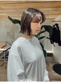 切りっぱなしボブイルミナカラーボブ外国人風外ハネ