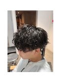 MEN'SHAIR/アップバング/ハイライト/束感ショート/波巻き