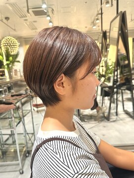 ラボー ノースプラザ店(LA'BO) 【LA'BO三浦】丸みショート×マロンブラウン