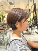 【LA'BO三浦】丸みショート×マロンブラウン