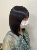 暗髪ボブ/艶髪
