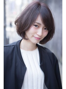 クシュ 本川越店(kusyu...) ブルーカラーワインレッドお団子ヘアチェリーレッド刈り上げボブ