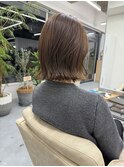 くすみカラーオリーブ☆簡単スタイリング外ハネボブ