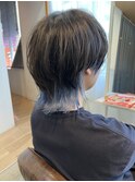 インナースカイブルー×ウルフカット