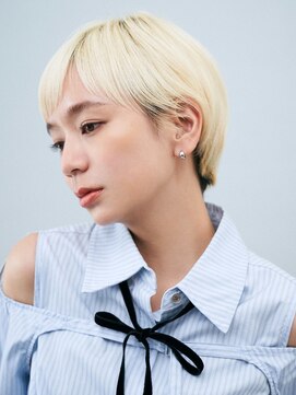 ガリカ 大名(Gallica) 髪質改善ショートカットケアブリーチダブルカラーベージュカラー