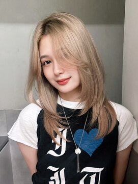 アルバム 渋谷パルコ(ALBUM) ロング顔周りレイヤーおくれ毛韓国ヘア_F30890