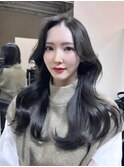 韓国風レイヤーカット顔まわりくびれオルチャン堀江