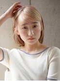 韓国顔まわりレイヤーカットグレージュオリーブベージュブラウン